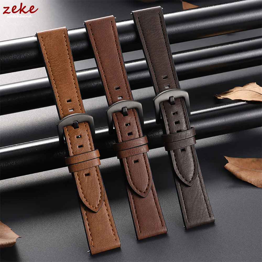 Omega Watches Smartwatch - 20/22mm Lederarmband Armband für Amazfit Balance