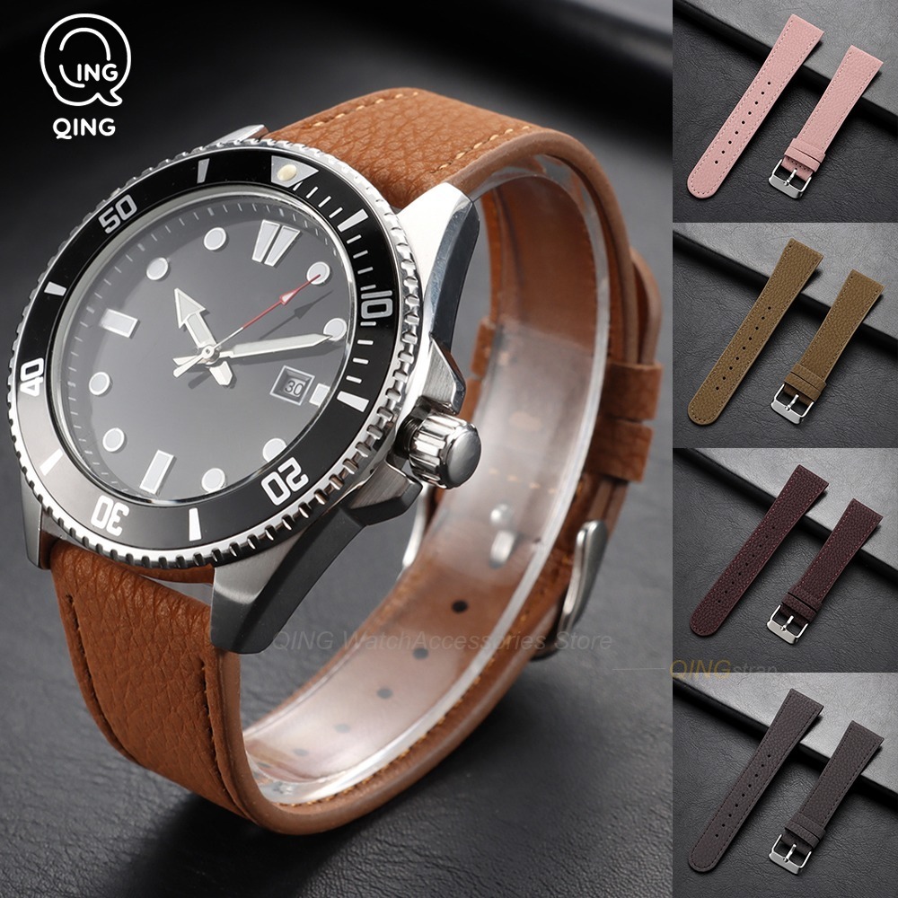 Omega Watches Smartwatch - 22mm Universal Herren Damen Rindsleder Uhrenarmband
