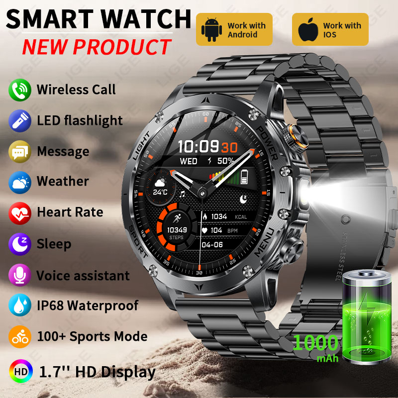 Neue 1000mAh Batterie Smartwat – Smartwatch Running Watches For Men Bewertung und Preis